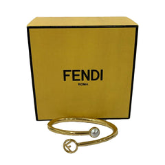 Fendi Size L Golden Pearl Bracelet