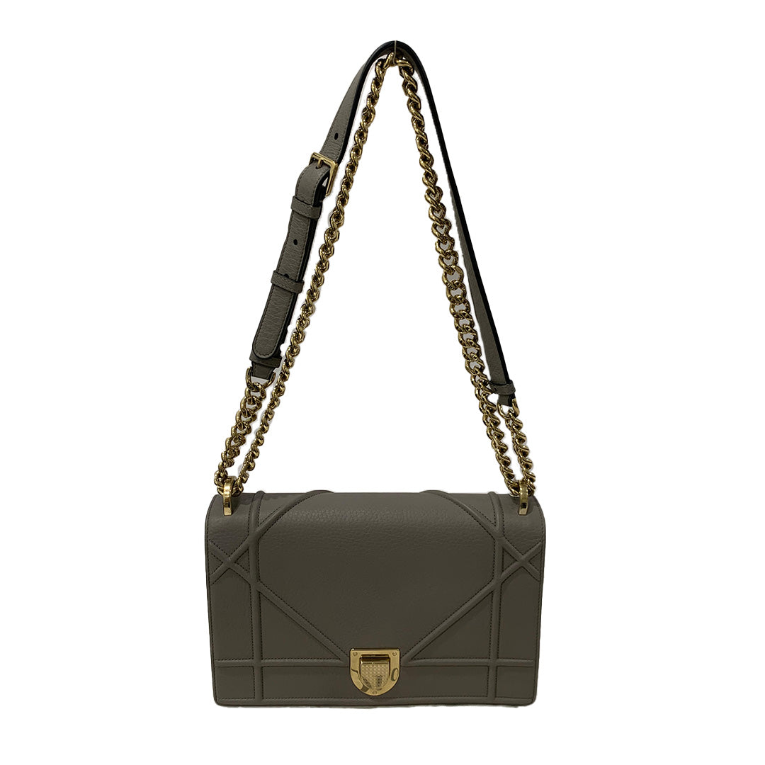 Christian Dior Diorama Gray Medium Shoulder Bag