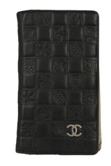 Chanel Black Quilted Leather Icon Charm Wallet