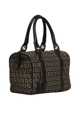 Fendi Zucca Brown Bowling Bag 