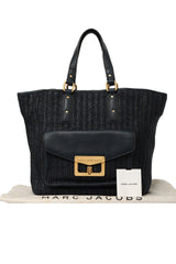 Marc Jacobs Raffia Blue Tote Bag 
