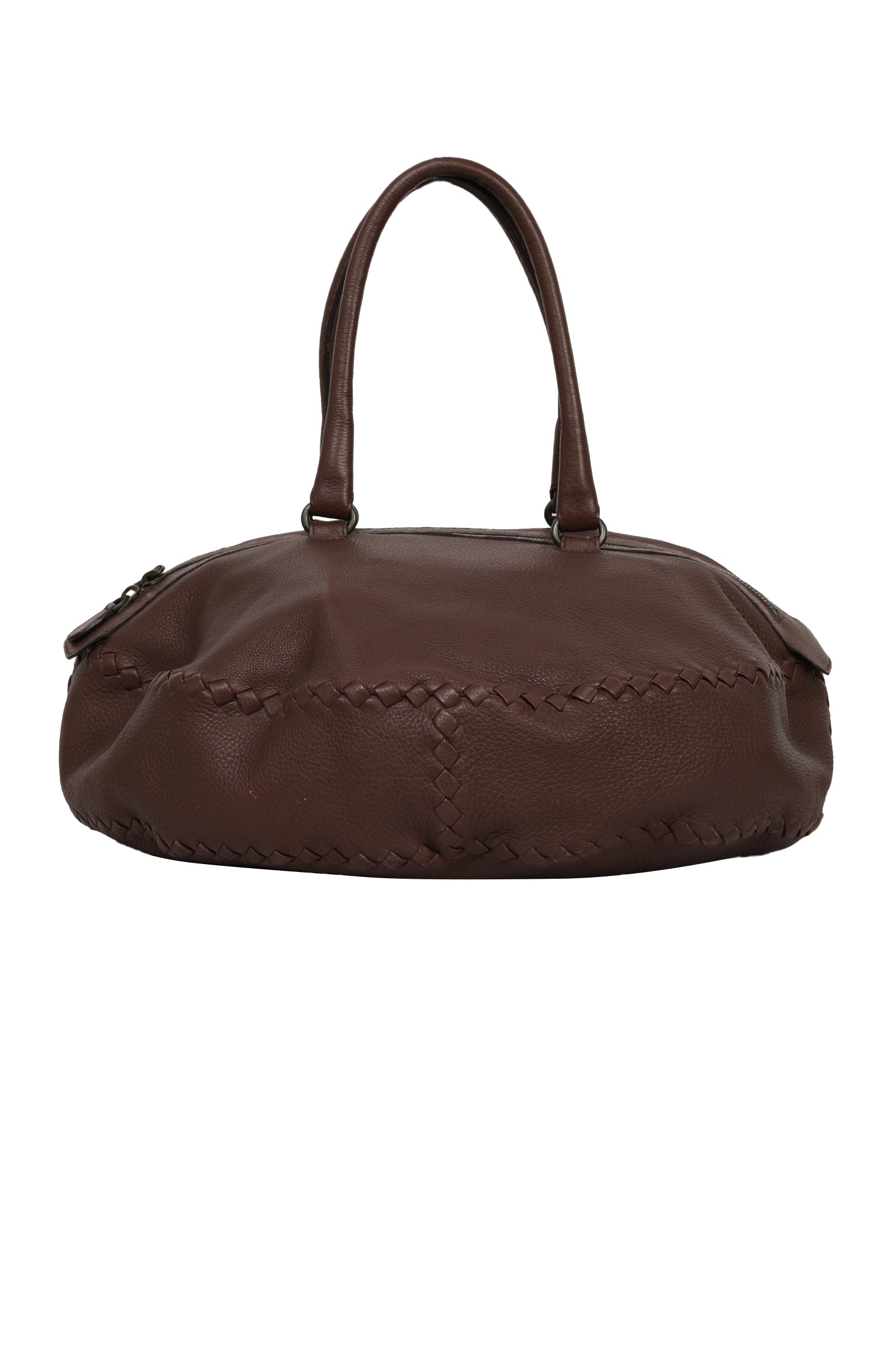 Bottega Veneta Cervo With Intrecciato Bowling Bag 
