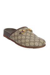 Gucci EU 41 Gg Monogram Horsebit Sliders 