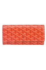Goyard Orange Goyardine Coated Canvas Monte Carlo Carlo Bois Clutch 