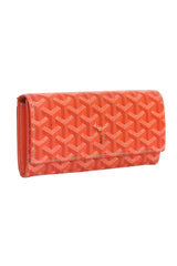 Goyard Orange Goyardine Coated Canvas Monte Carlo Carlo Bois Clutch 