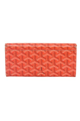 Goyard Orange Goyardine Coated Canvas Monte Carlo Carlo Bois Clutch 