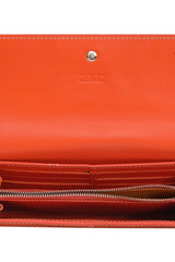 Goyard Orange Goyardine Coated Canvas Monte Carlo Carlo Bois Clutch 