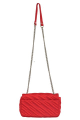 Balenciaga Jacquard Red Satin Quilted Cross Body Bag 