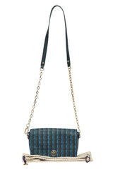Tory Burch Blue Evening Chain Sling Bag 