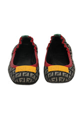 Fendi EU 38.5 Ballet Monogram Black Flats 