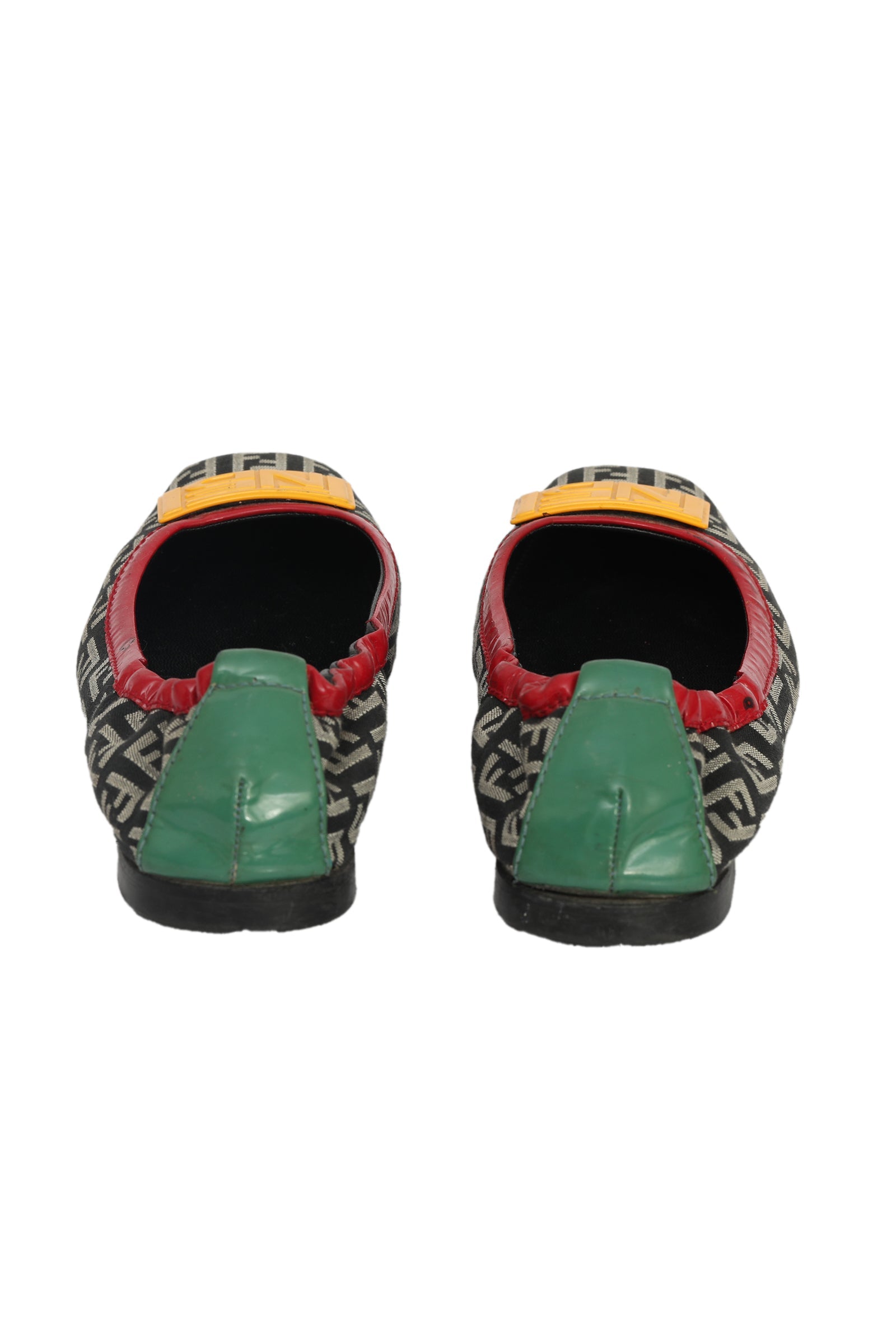 Fendi EU 38.5 Ballet Monogram Black Flats 