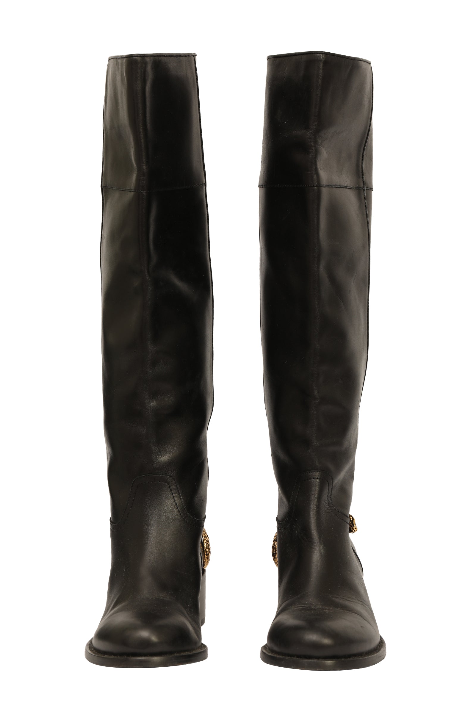 Roberto Cavalli EU 37 Knee High Snake Detail Boots 