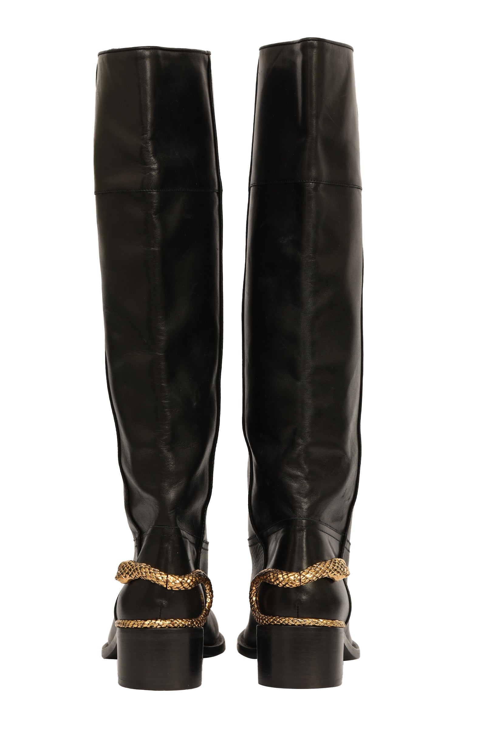 Roberto Cavalli EU 37 Knee High Snake Detail Boots 