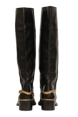 Roberto Cavalli EU 37 Knee High Snake Detail Boots 