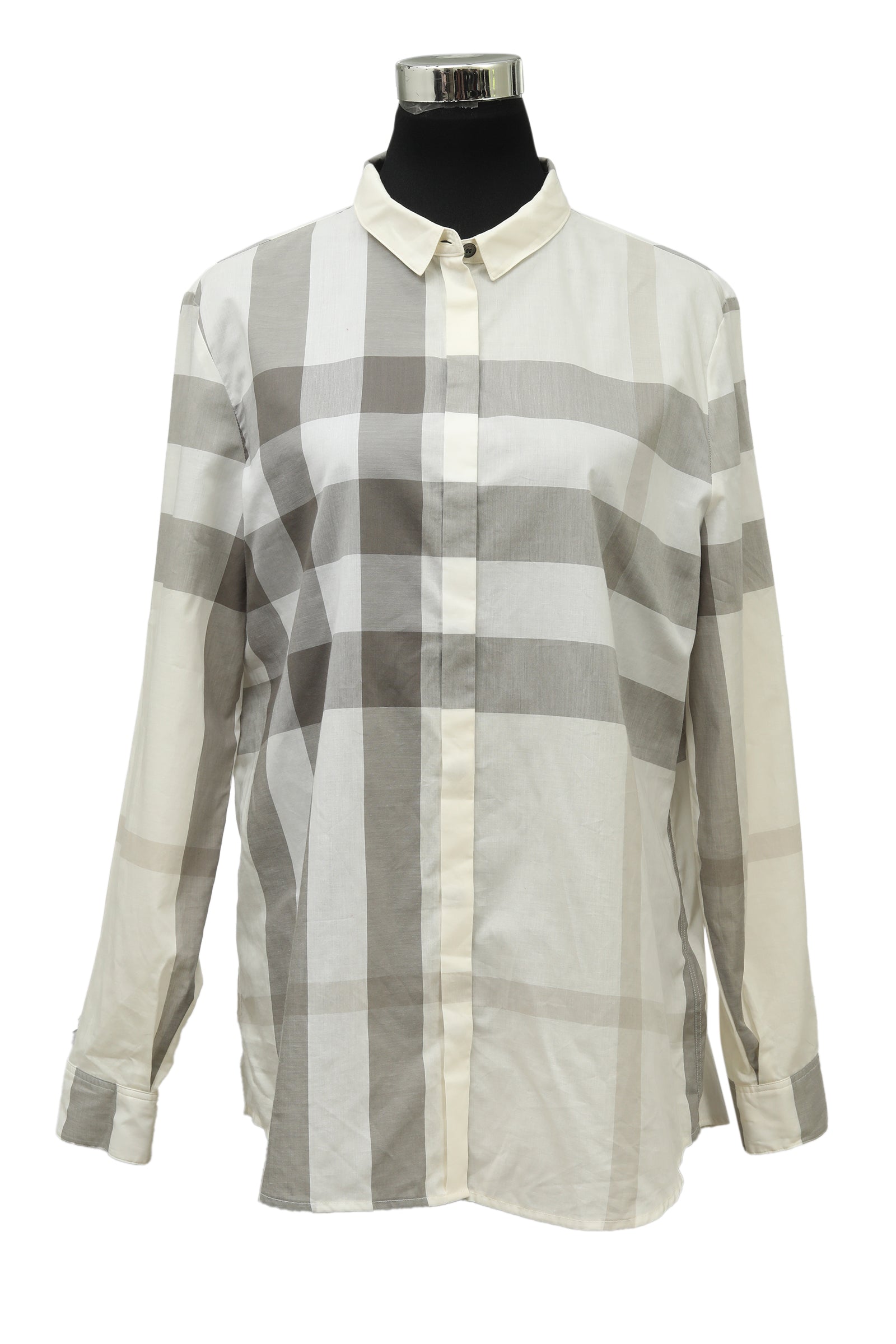 Burberry Size L White Somerton Shirt 