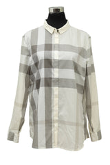 Burberry Size L White Somerton Shirt 