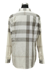 Burberry Size L White Somerton Shirt 