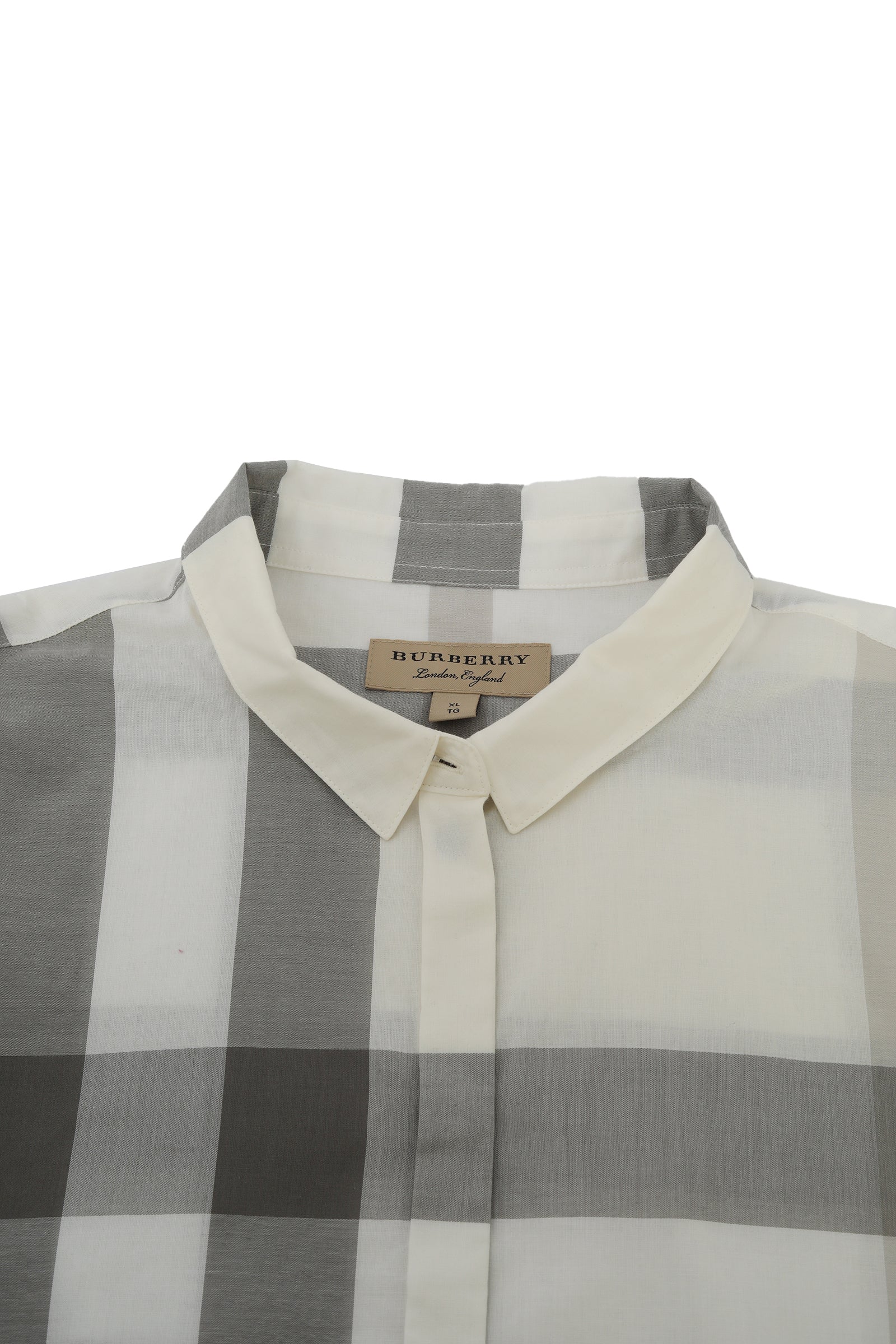 Burberry Size L White Somerton Shirt 