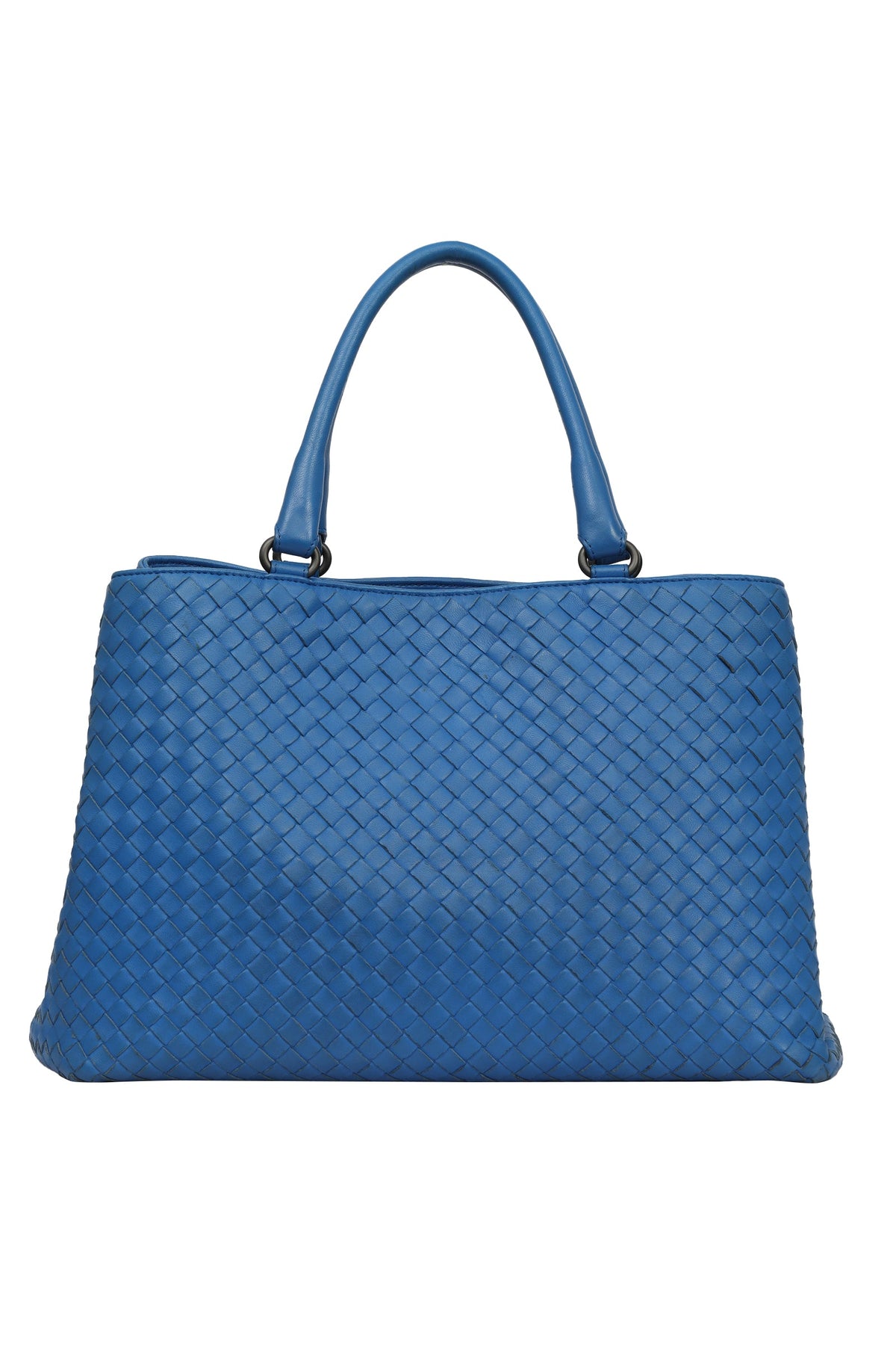 Bottega Veneta Blue Intrecciato Tote Bag 