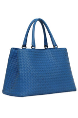 Bottega Veneta Blue Intrecciato Tote Bag 