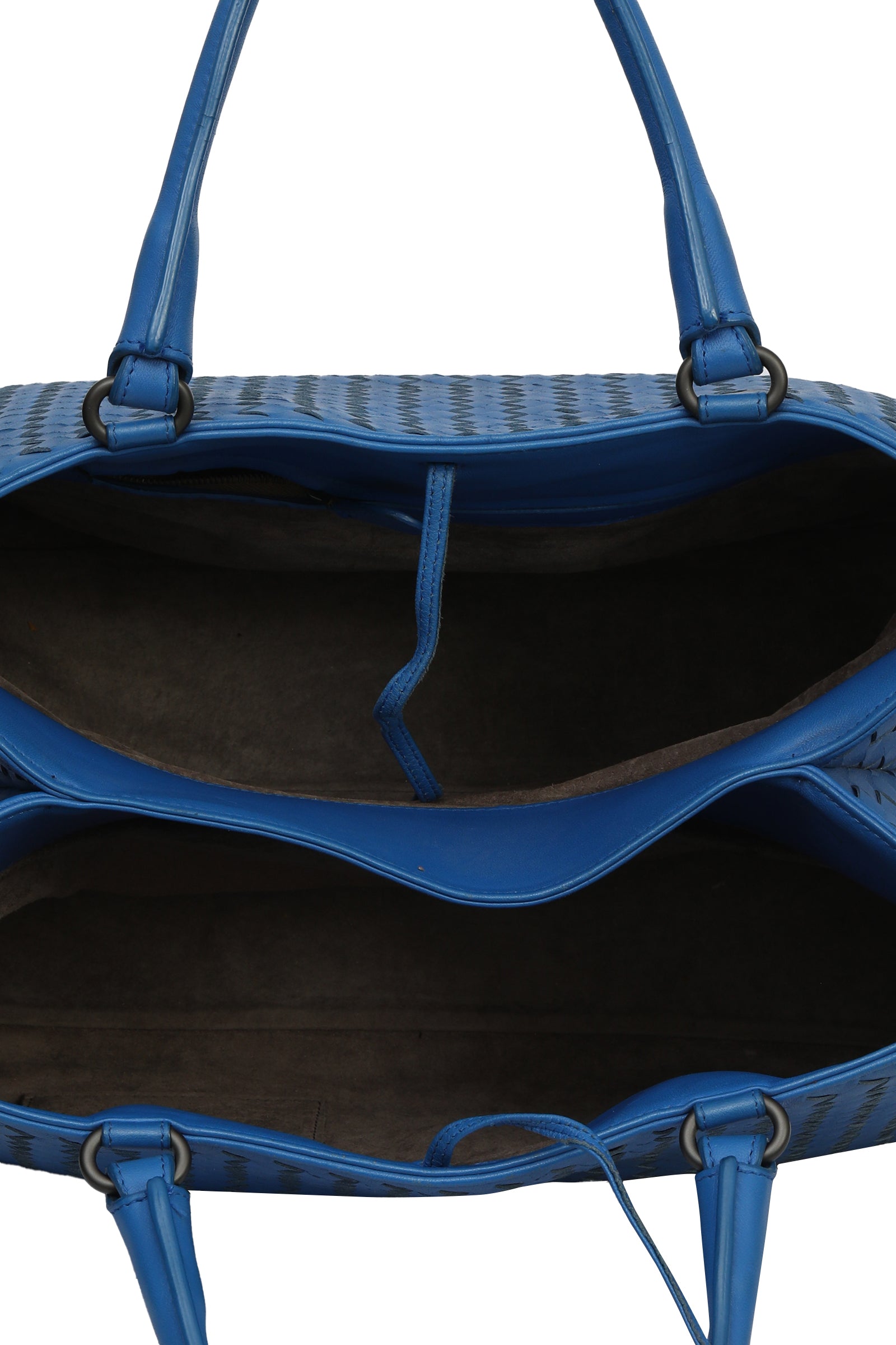 Bottega Veneta Blue Intrecciato Tote Bag 