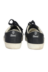 Gucci EU 39 Black Monogram Low Top Sneakers 