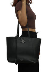 Louis Vuitton Calfskin Lockme Cabas Shoulder Bag 