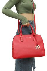 Michael Kors Red Top Handle Satchel Bag 