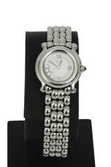 Chopard 25 Mm The Happy Sport Diamond And Sapphire Watch 