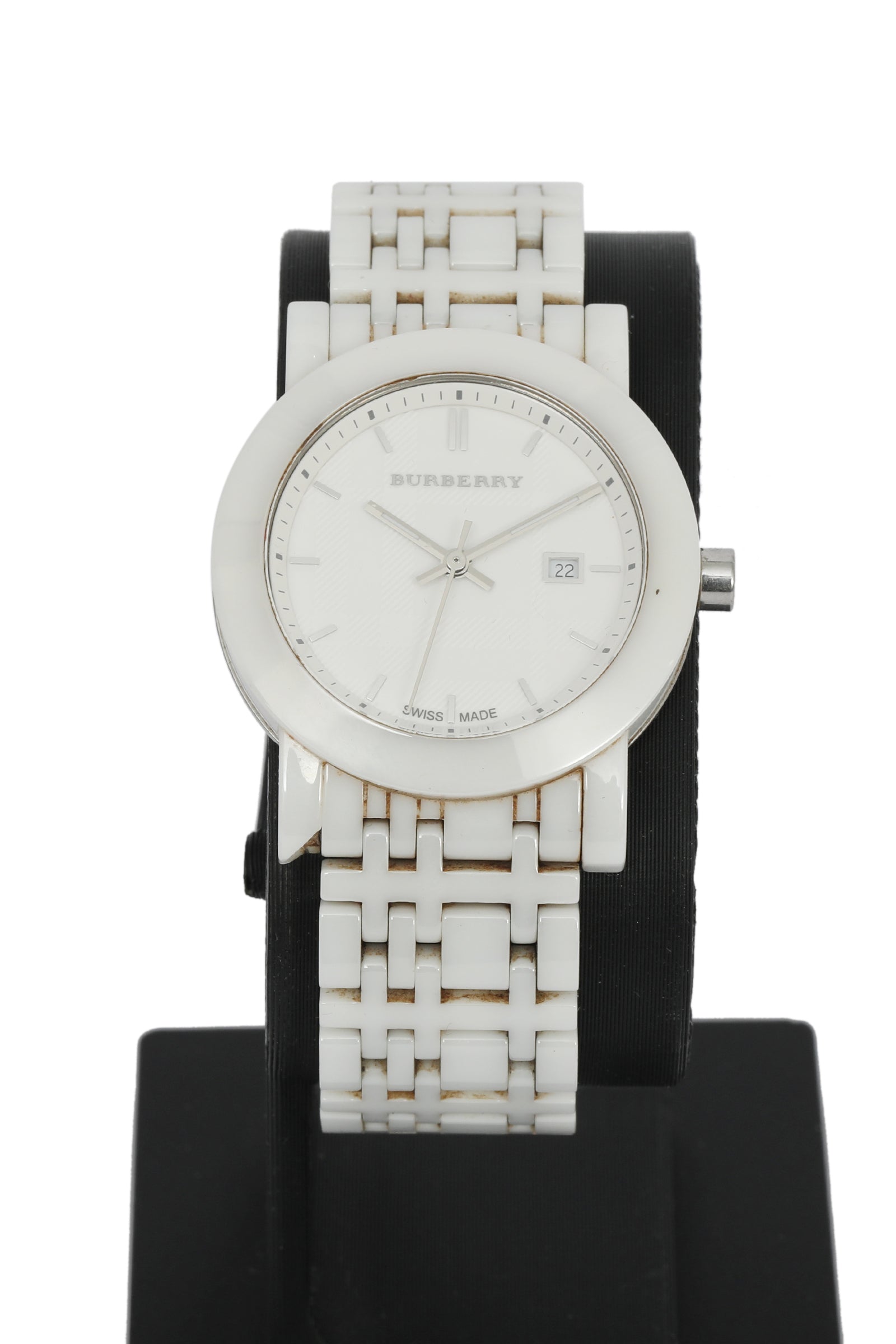 Burberry 35 Mm White Ceramic Watch 