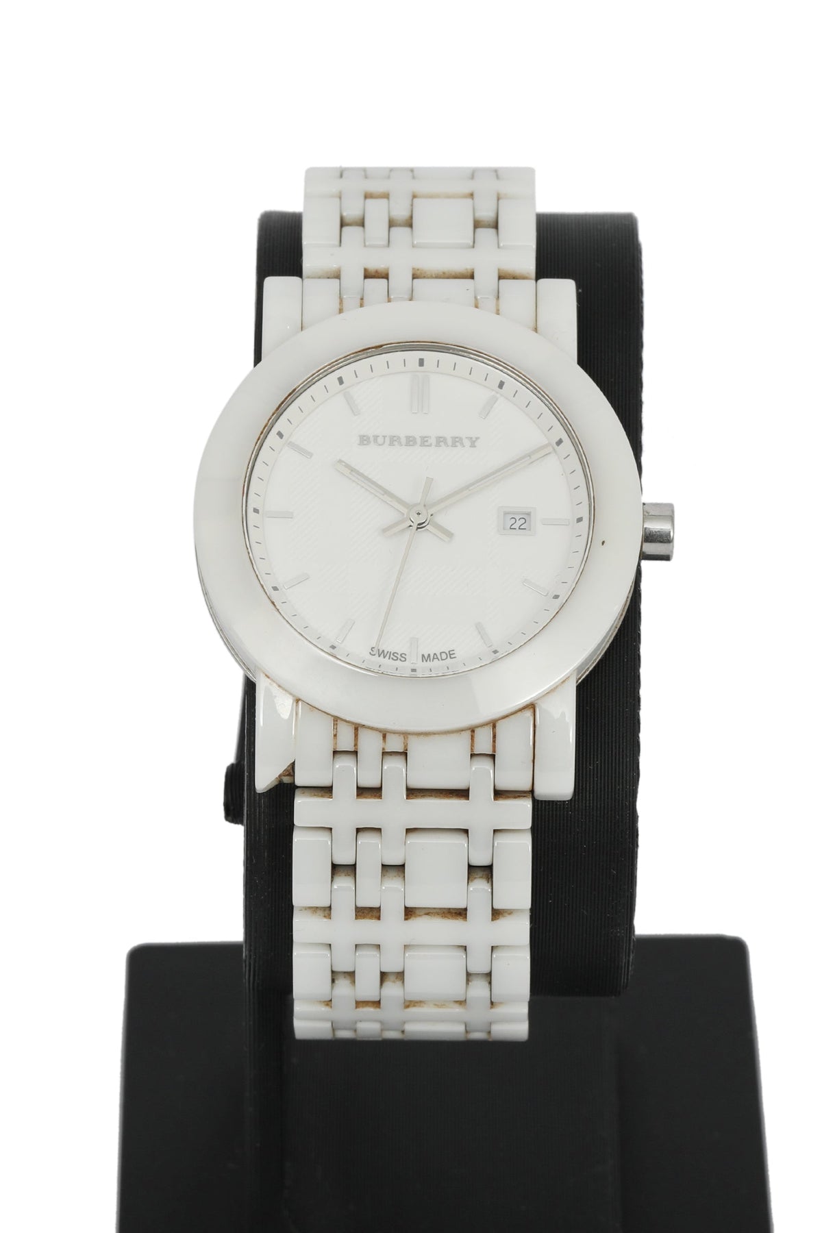 Burberry 35 Mm White Ceramic Watch 