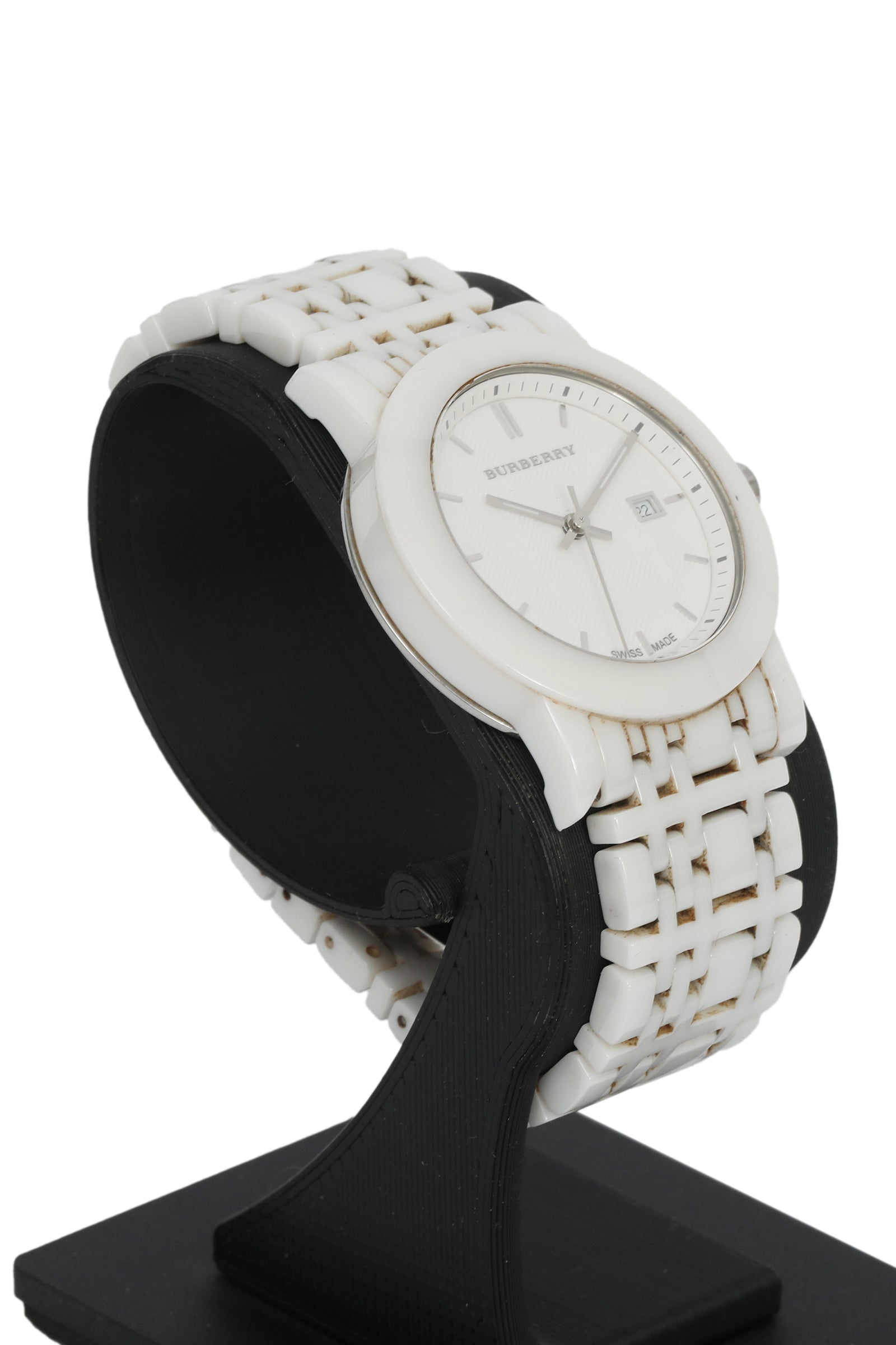 Burberry 35 Mm White Ceramic Watch 