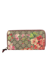 Gucci Gg Blooms Supreme Zip Around Wallet 