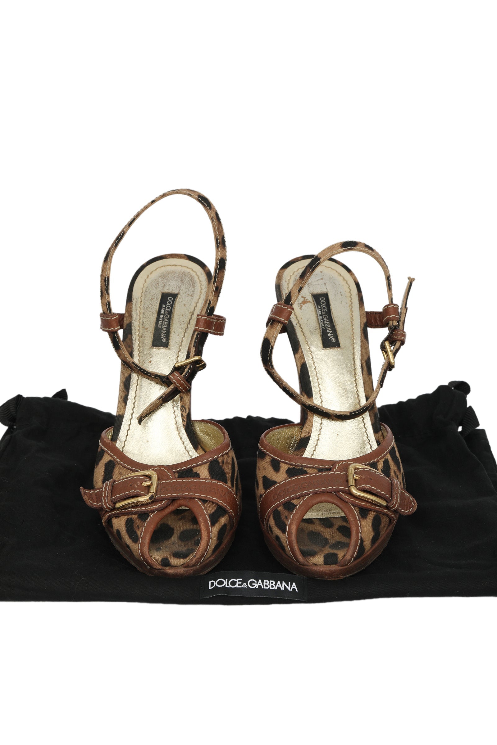 Dolce & Gabbana EU 37 Animal Print Block Heels 