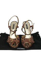 Dolce & Gabbana EU 37 Animal Print Block Heels 