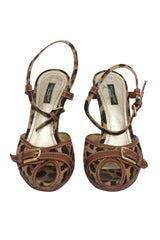 Dolce & Gabbana EU 37 Animal Print Block Heels 