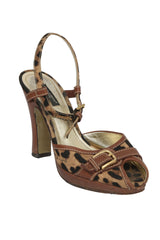 Dolce & Gabbana EU 37 Animal Print Block Heels 