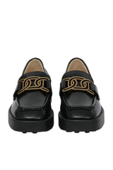 Tod'S EU 36 Logo Plaque Leather Loafers 