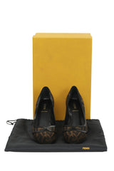 Fendi EU 36 Monogram Platform Pumps 