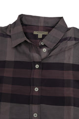 Burberry Xl Purple Plaid Shirt