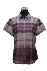 Burberry Xl Purple Plaid Shirt