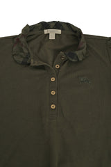 Burberry Size S Military Green Polo T Shirt