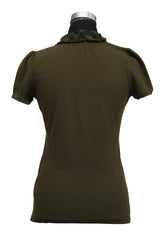 Burberry Size S Military Green Polo T Shirt