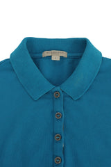 Burberry Brit Size L Blue Ruffled Sleeves T Shirt