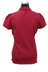 Burberry Size L Red Pique Polo T Shirt