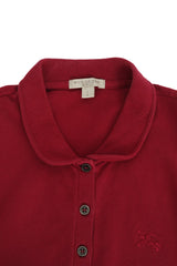 Burberry Size L Red Pique Polo T Shirt