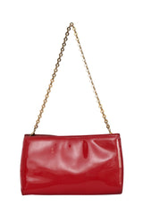 Salvatore Ferragamo Red Patent Vara Bow Chain Bag