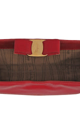 Salvatore Ferragamo Red Patent Vara Bow Chain Bag