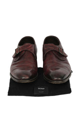 Hugo Boss EU 42.5 Rust Leather Monk Loafers