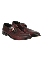 Hugo Boss EU 42.5 Rust Leather Monk Loafers